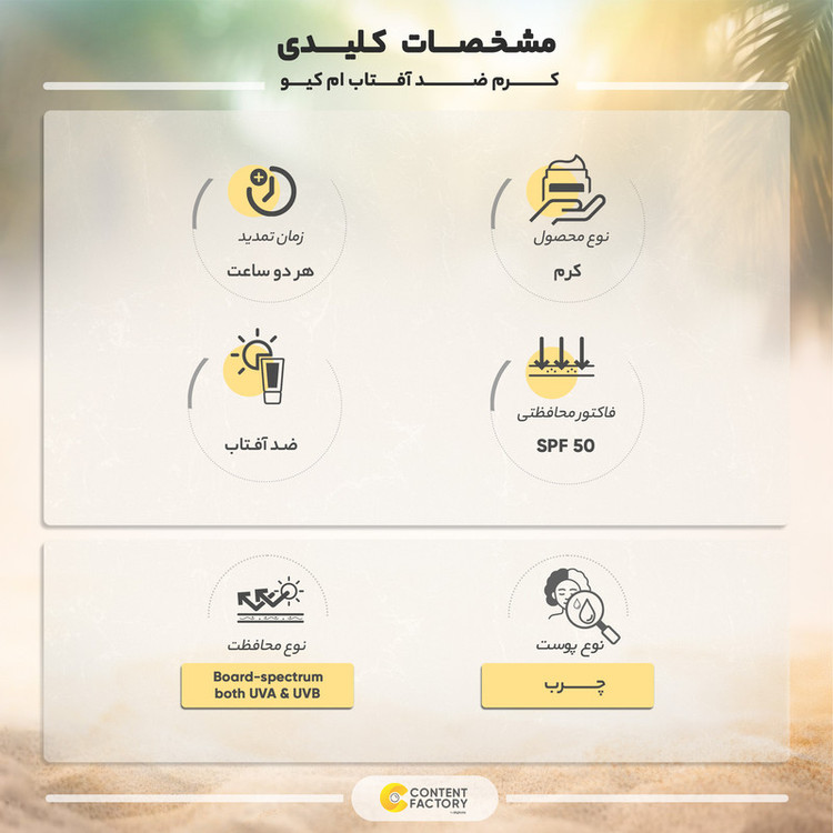 کرم ضد آفتاب بی رنگ ام کیو SPF50 مدل INVISIBLE OIL FREE مناسب پوست های چرب حجم 55 میلی لیتر