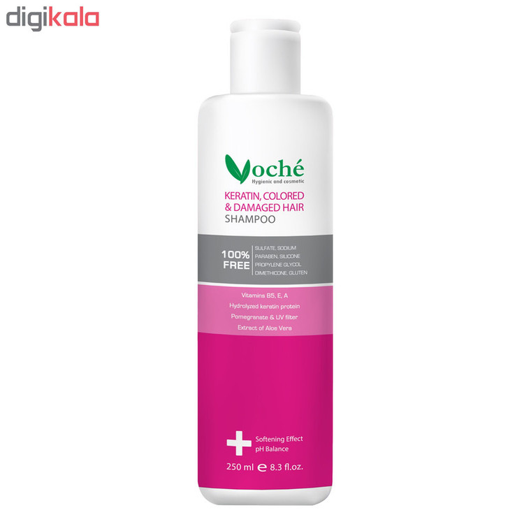 شامپو مو کراتین وچه مدل Damaged Hair مناسب موهای رنگ شده حجم 250 میلی لیتر