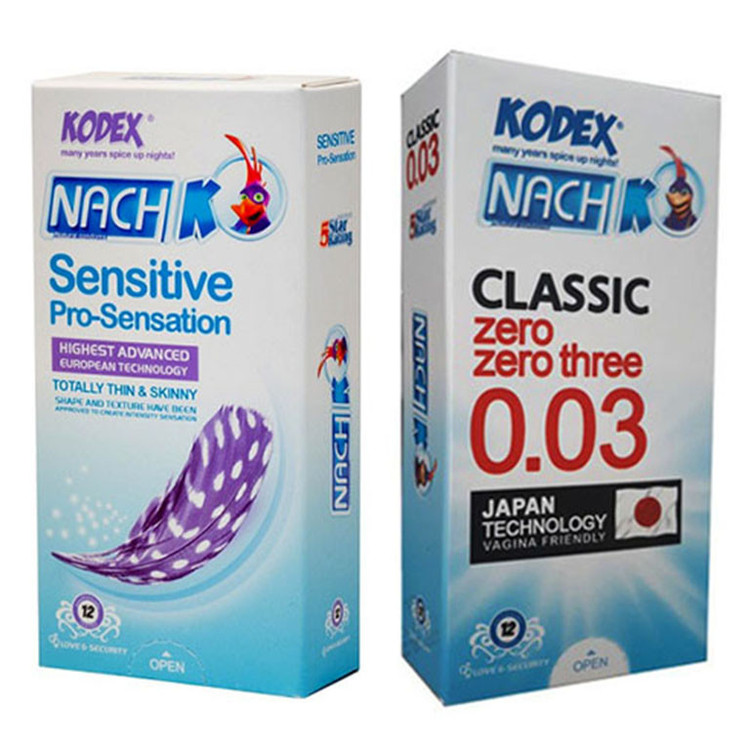 کاندوم ناچ کدکس مدل CLASSIC 0.03 بسته 12 عددی به همراه کاندوم ناچ کدکس مدل Sensitive بسته 12 عددی