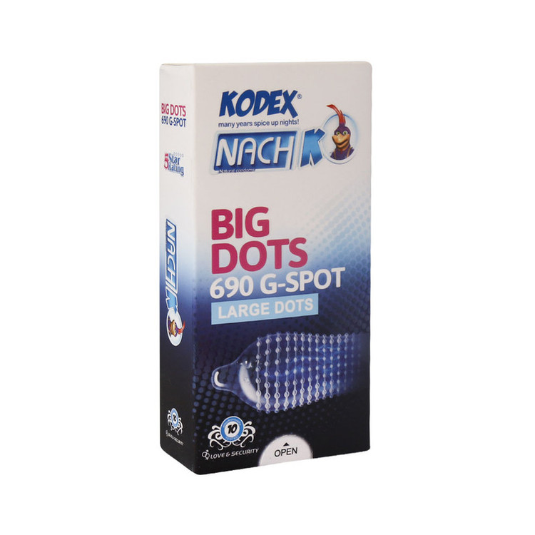 کاندوم ناچ کدکس مدل ICE DOUBLE DELAY بسته 10 عددی به همراه کاندوم ناچ کدکس مدل 690 BIG DOTS بسته 10 عددی