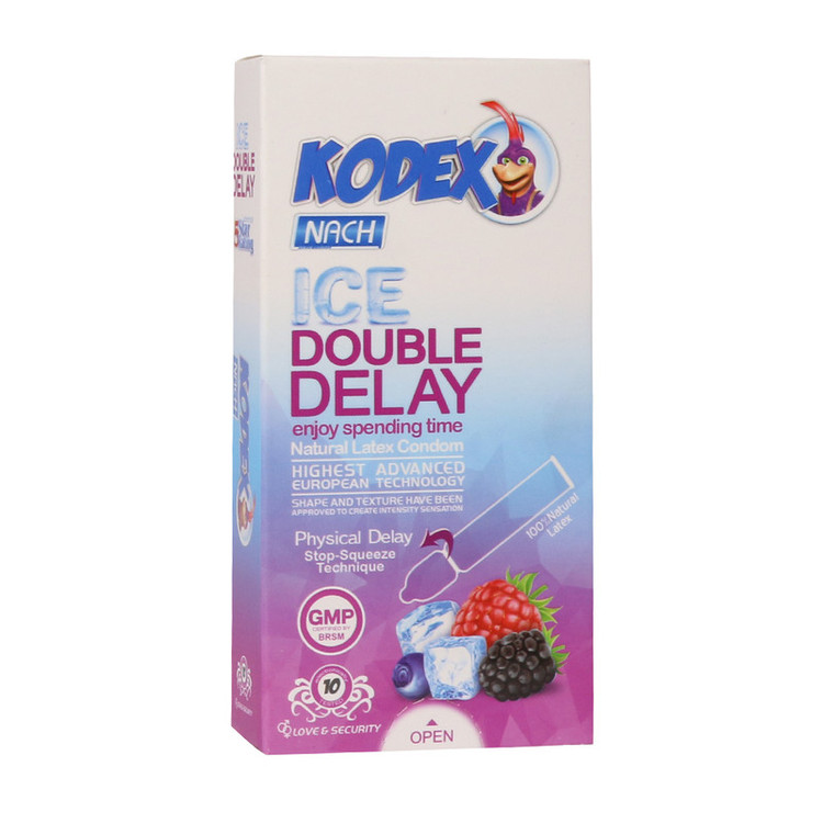 کاندوم ناچ کدکس مدل PROLONG DELAY بسته 12 عددی به همراه کاندوم ناچ کدکس مدل ICE DOUBLE DELAY بسته 10 عددی