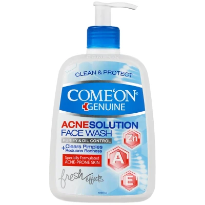 ژل شستشوی صورت پوست جوش دار حجم 500ml کامان