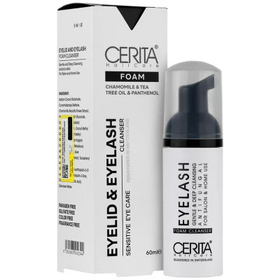 شامپو فوم شستشوی پلک و مژه سریتا حجم 60 ml