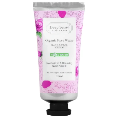 کرم مرطوب کننده دست و صورت گلاب 60ml دیپ سنس