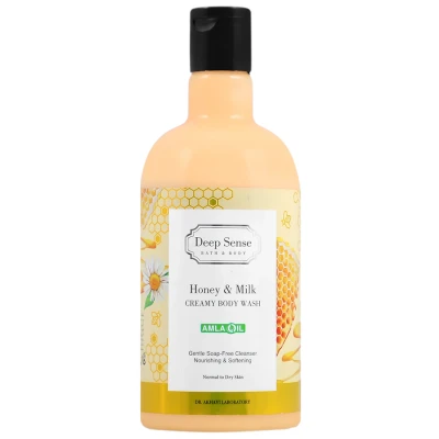 شامپو بدن کرمی شیر و عسل 400ml دیپ سنس